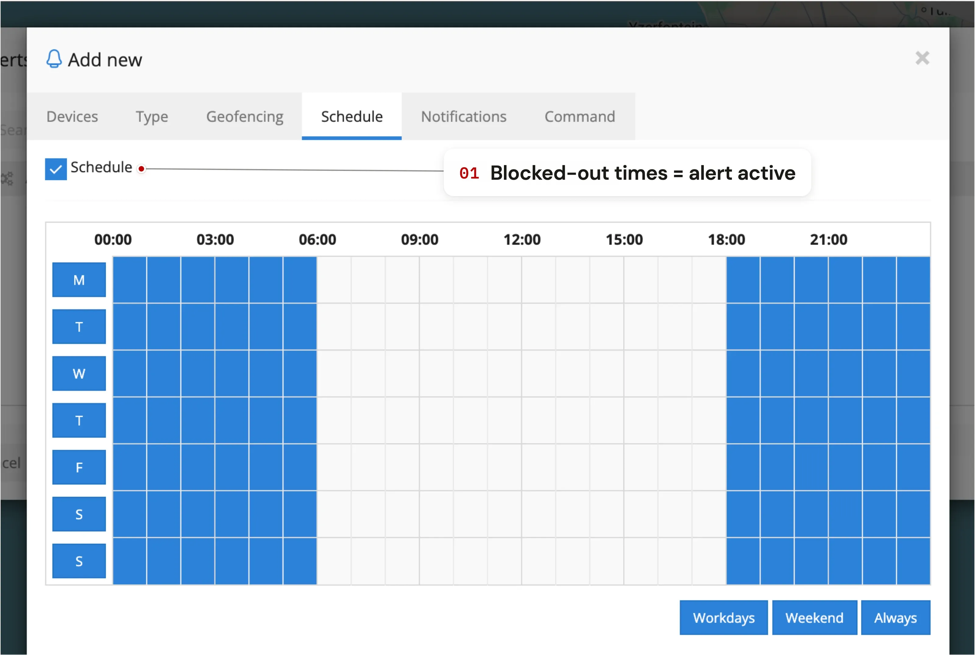 Set a schedule (optional) — step 6